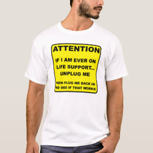 Entfernen Sie das Plug-in Life Support Funny Tshir T-Shirt