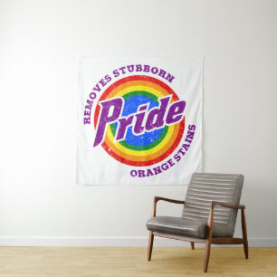 Entfernen Sie die starren Orangenstadien, die Mona Wandteppich