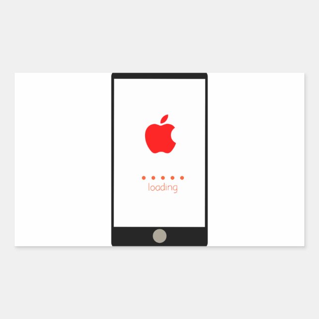 Entfernen von Aufklebern am iPhone Rechteckiger Aufkleber (Vorderseite)