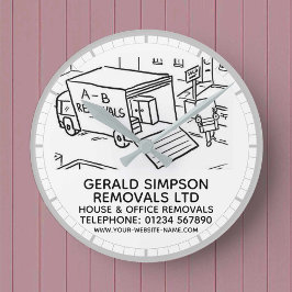 Entfernen von Häusern und Büros Runde Wanduhr