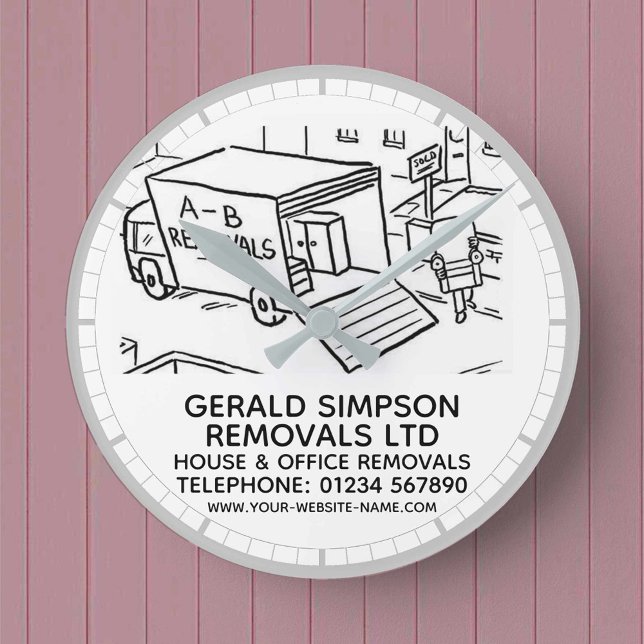 Entfernen von Häusern und Büros Runde Wanduhr (Von Creator hochgeladen)