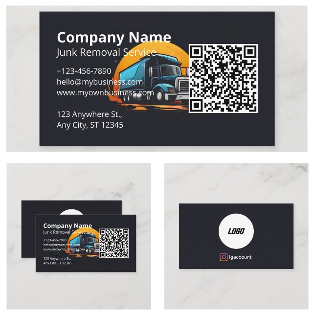 Entfernen von Logos Visitenkarte (Logo Junk Removal Services Business Card
)