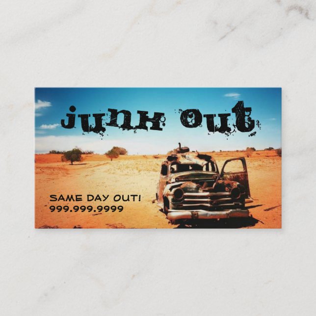 Entfernen von Schrottmetallen Recycelnd Visitenkarte (Vorderseite)