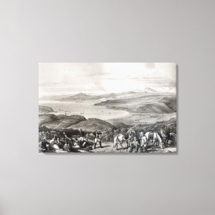 Entfernte Ansicht des Aconcagua-Vulkans Leinwanddruck