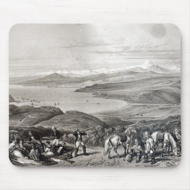 Entfernte Ansicht des Aconcagua-Vulkans Mousepad (Vorne)