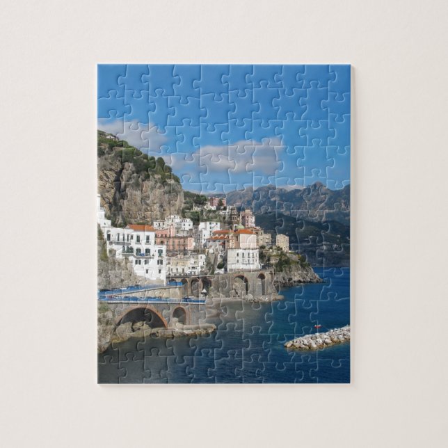 Entfernte Ansicht von Atrani auf Amalfi-Küste Puzzle (Vertikal)