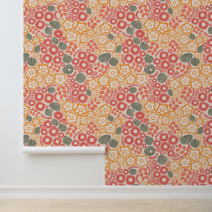 Entfernte Blume auf einem Peach Background Wallpap Tapete