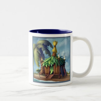 Entfernte Ufer-Tasse Zweifarbige Tasse