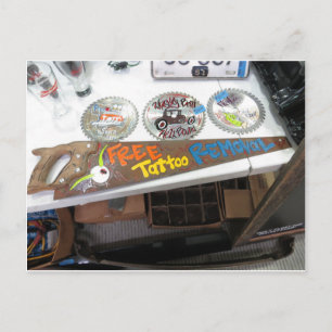 Entfernungsprogramm für Tattoo Postkarte
