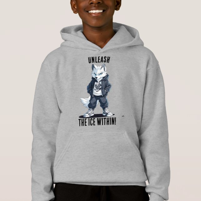 Entfesseln Sie das Eis im Inneren: Der Wolf der Te Hoodie (Vorderseite)