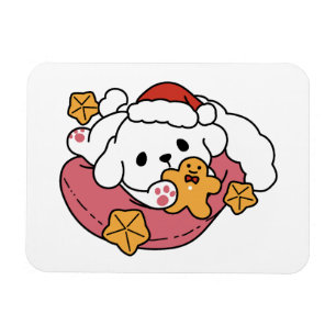 Entfesseln Sie den Holiday Cheer - Niedliche Hunde Magnet