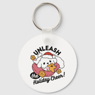 Entfesseln Sie den Holiday Cheer - Niedliche Hunde Schlüsselanhänger