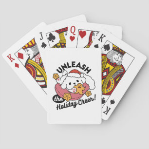 Entfesseln Sie den Holiday Cheer - Niedliche Hunde Spielkarten