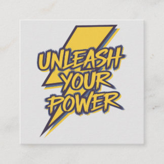 Entfesseln Sie den Motivierend Blitzschlag Ihres P Quadratische Visitenkarte