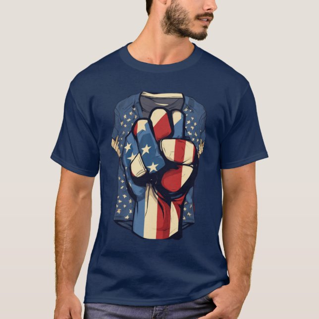 Entfesseln Sie den Power: Dynamic T - Shirt Design (Vorderseite)
