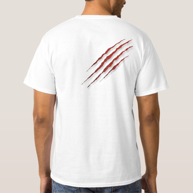 Entfesseln Sie den Wolf im gedruckten T - Shirt (Rückseite)