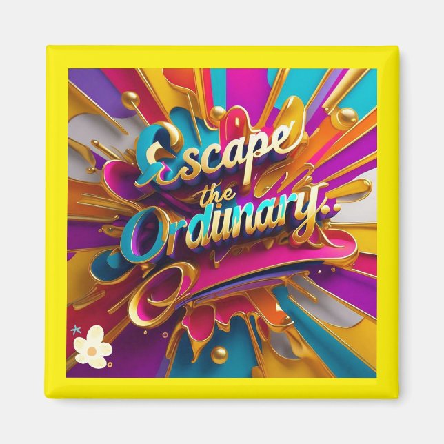 "Entfesseln Sie die Lebenskraft" Magnet (Vorne)