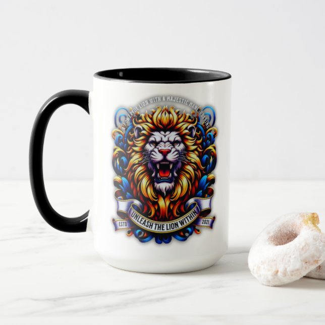 Entfesseln Sie die Löwe im Inneren - Tasse des zer (Mit Donut)