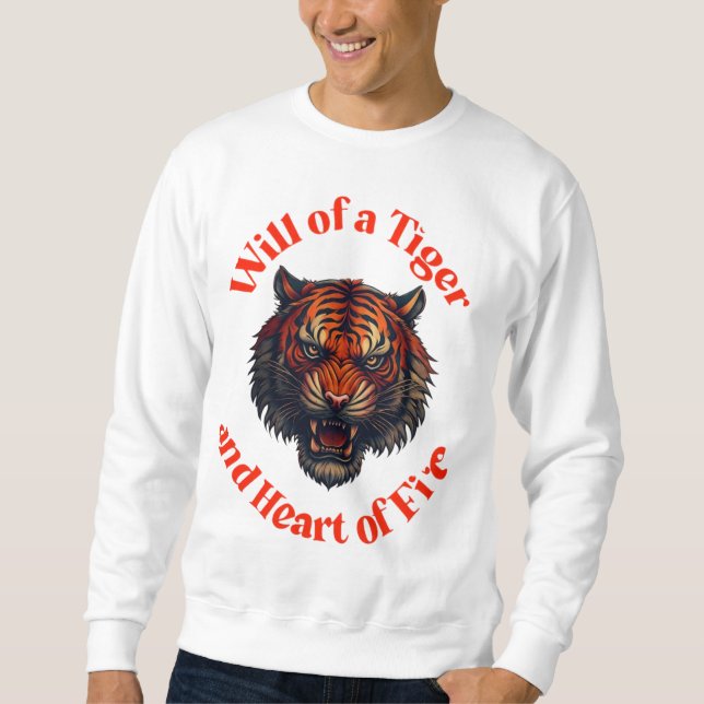 Entfesseln Sie Ihre innere Kraft mit unserem Tiger Sweatshirt (Vorderseite)