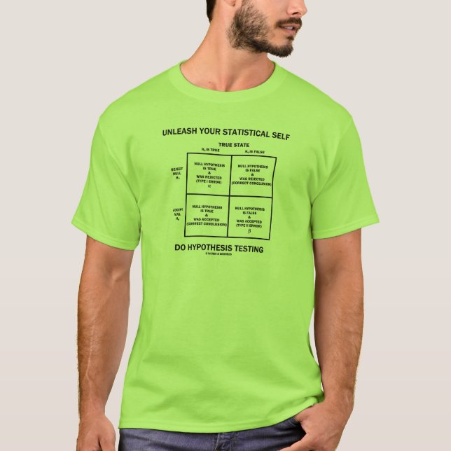Entfesseln Sie Ihre statistische Selbsthypothese T-Shirt (Vorderseite)
