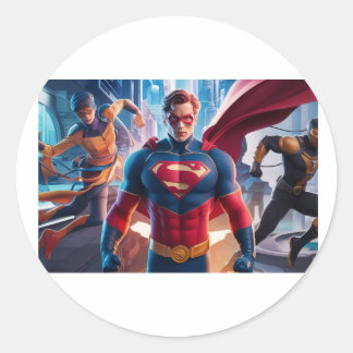 Entfesseln Sie Ihren inneren Superheld! 💥 #SuperH Runder Aufkleber