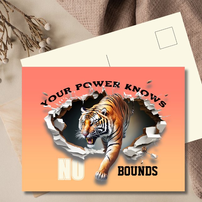 Entfesseln Sie Ihren Power Tiger Durchbruch Postkarte (Von Creator hochgeladen)