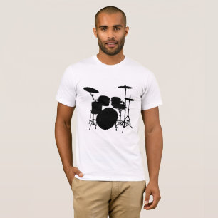 Entfesseln Sie Ihren Rhythmus: Drum Kit Silhouette T-Shirt