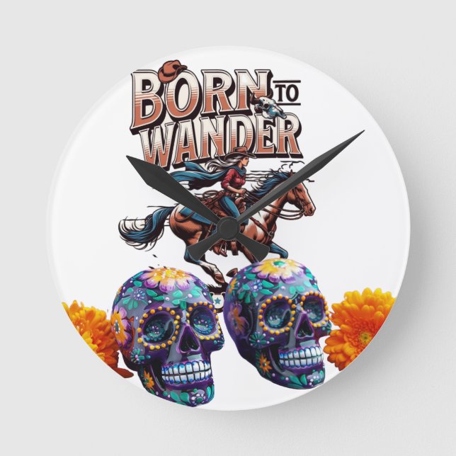 Entfesseln Sie Ihren Stil mit Wall Art Runde Wanduhr (Vorderseite)