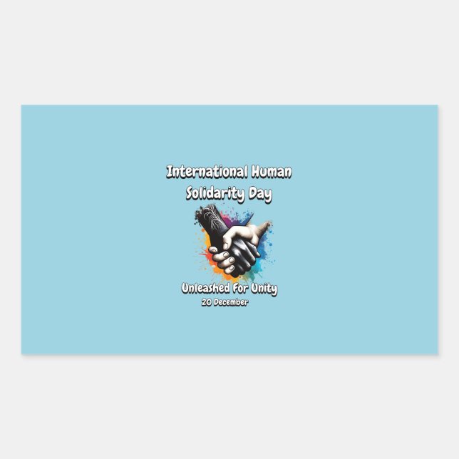 Entfesselt für Einheit. Rechteckiger Aufkleber (Vorderseite)