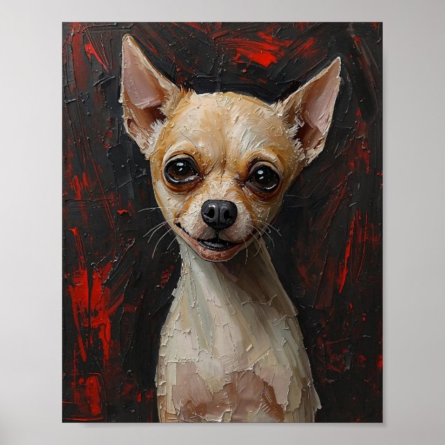 Entfesselte Seele: Moderne expressionistische Hund Poster (Vorne)
