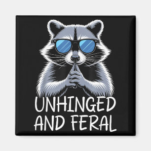 Entfesselter und verwilderter Waschbär Magnet