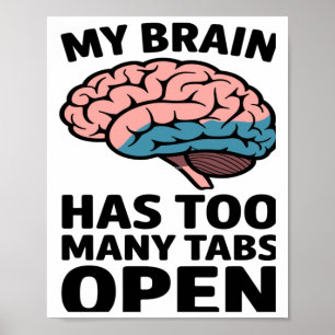 Entfesseltes Gehirn - Ich habe zu viele Tabs geöff Poster