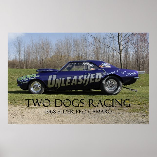 Entfesseltes Super Pro Drag Car Poster (Vorne)