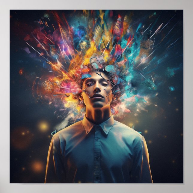 Entfesselung der Kreativität: Menschlicher Geist i Poster (Vorne)
