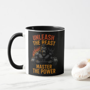 Entfessle die Bestie – Bodybuilding Power Geschenk Tasse