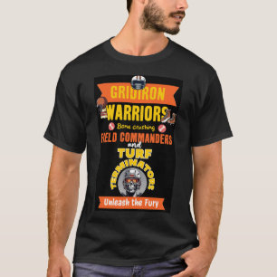 Entfessle die Gridiron-Bestien: Rücken personalisi T-Shirt