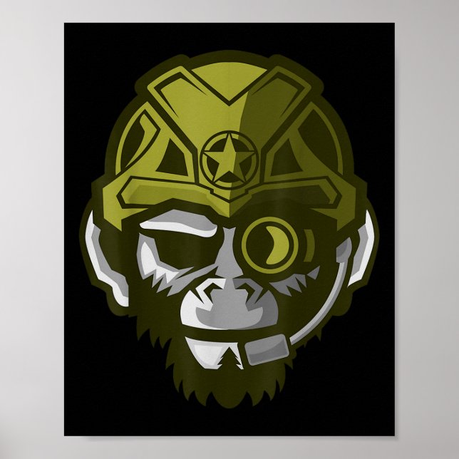 Entfessle Gorilla Körperbau Motivation Fitnessstud Poster (Vorne)