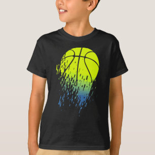Entflechtung von Neon Green Basketball Urban Grafi T-Shirt