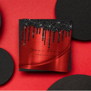 Entflechtungsbraunen Lashes Makeup Tropfen rot Quadratische Visitenkarte