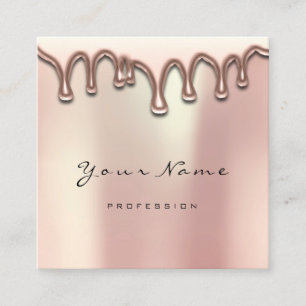 Entflechtungsbraunen Lashes Makeup Tropfen VIP Quadratische Visitenkarte