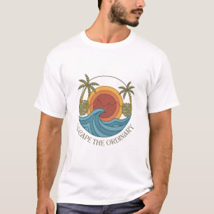 Entfliehe dem Gewöhnlichen Retro-Sommer-Strand-Son T-Shirt