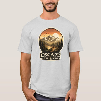 Entfliehe dem Lärm – Ästhetik eines Vintage-Bergab T-Shirt