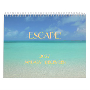 "ENTFLIEHEN" 2027 KALENDER/ HIMMEL/MEER/SONNE KALE KALENDER