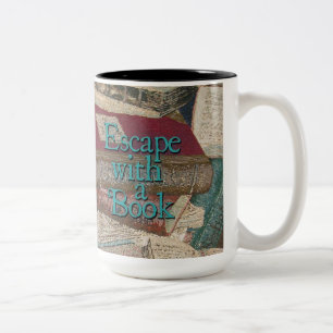 Entfliehen Sie mit einer Tasse für den Buchkaffee