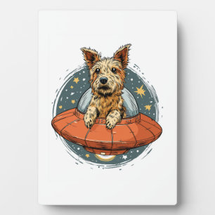 Entführung Hund � UFO Beaming Pup Fotoplatte