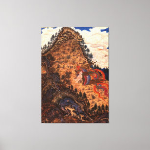 Entführung von Zal durch Simurgh / 1370 / Leinwanddruck