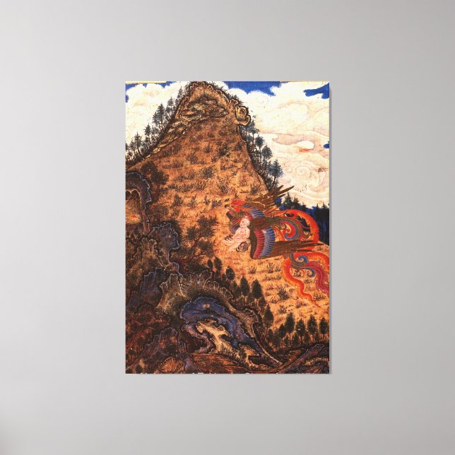 Entführung von Zal durch Simurgh / 1370 / Leinwanddruck (Vorderseite)