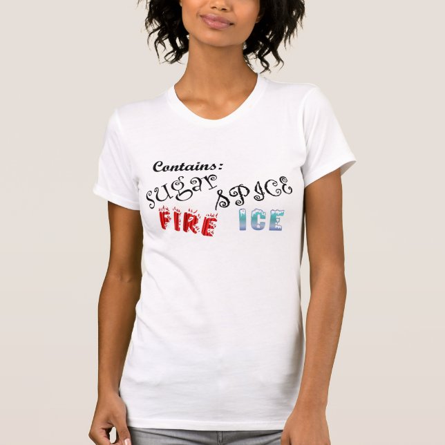 Enthält Feuer und Eis T-Shirt (Vorderseite)