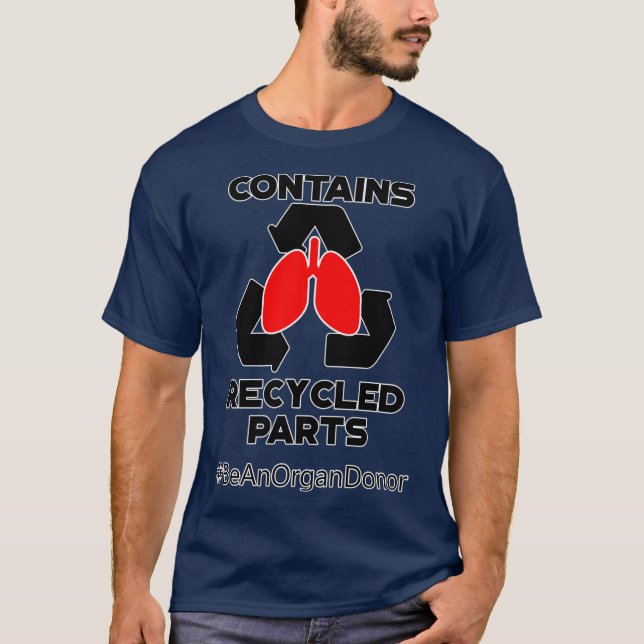 Enthält Gerecycelt Teile Lung Transplant Premium T-Shirt (Vorderseite)