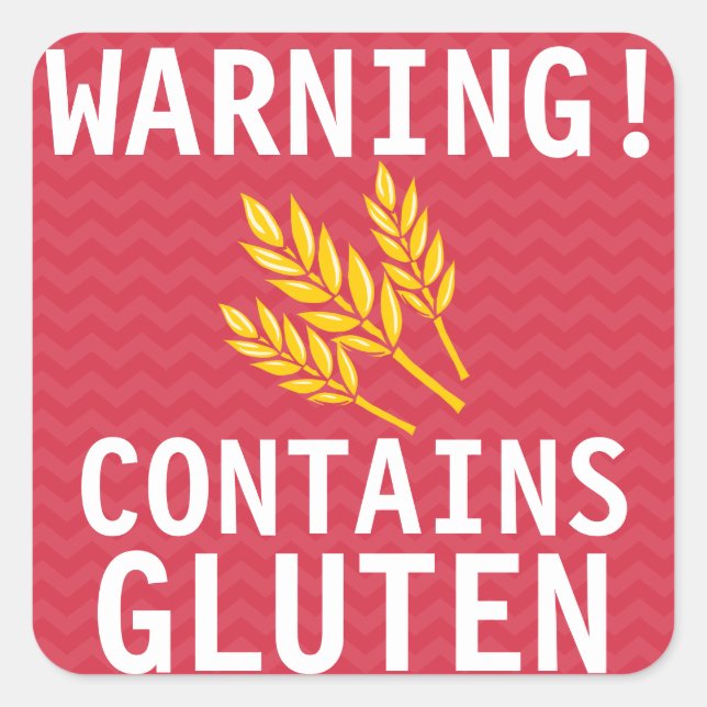 Enthält Gluten Food Allergy Alert Stickers (Vorderseite)
